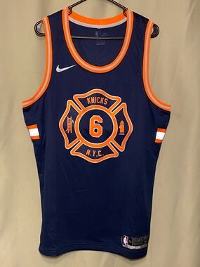 New York Knicks NBA Kristaps Porzingis Nike Swingman City Edtion Jersey  52 (XL)